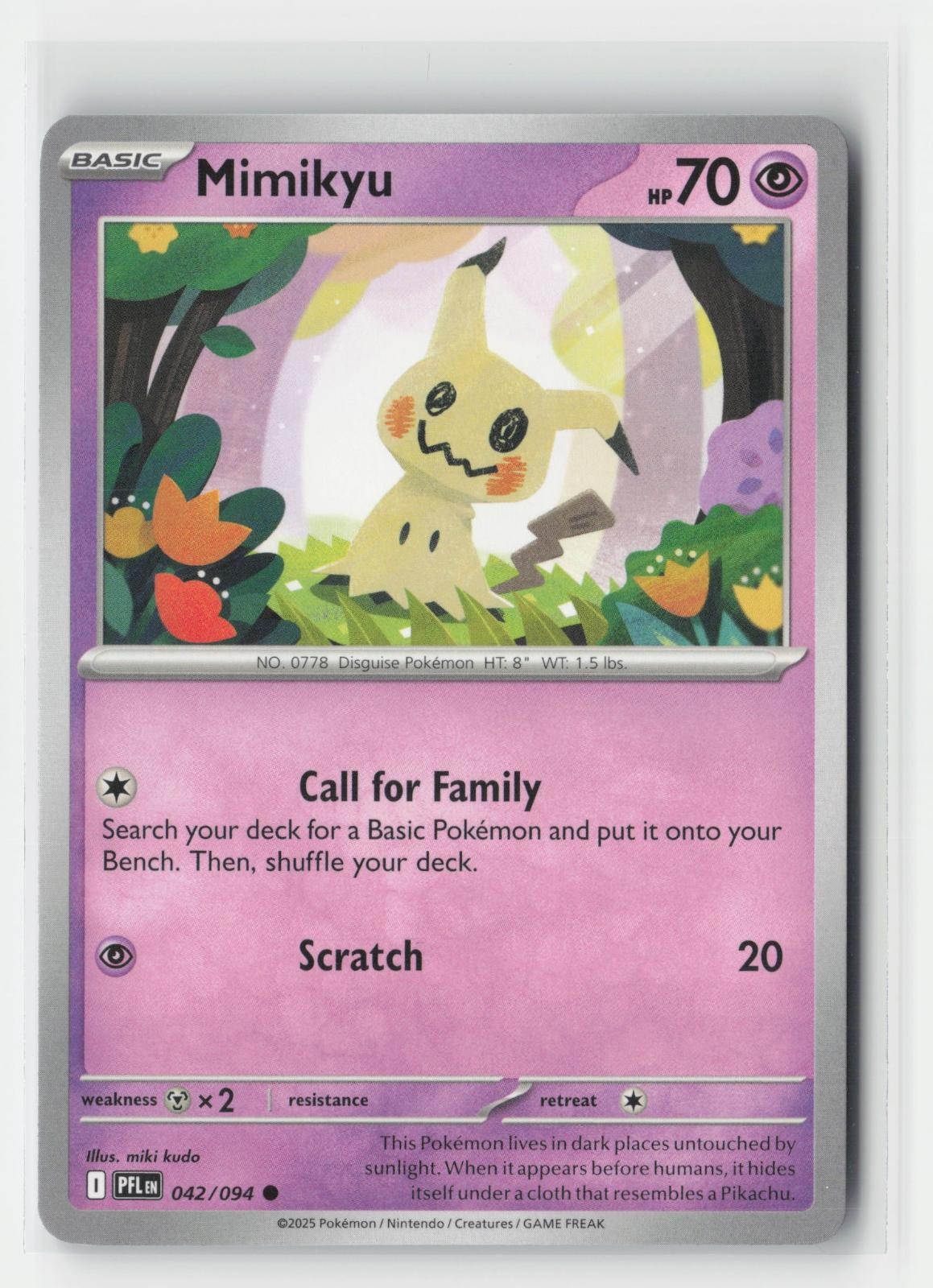 Mimikyu Phantasmal Flames 042/094 C Pokemon NM