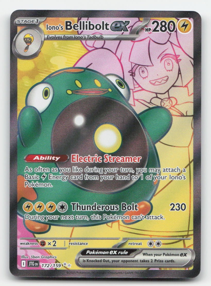 Iono's Bellibolt ex Holo Journey Together 172/159 Ultra Rare Pokemon NM