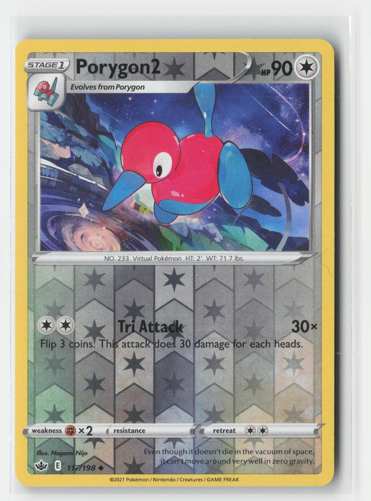 Porygon2 Chilling Reign 117/198 UC Pokemon Reverse Holo NM