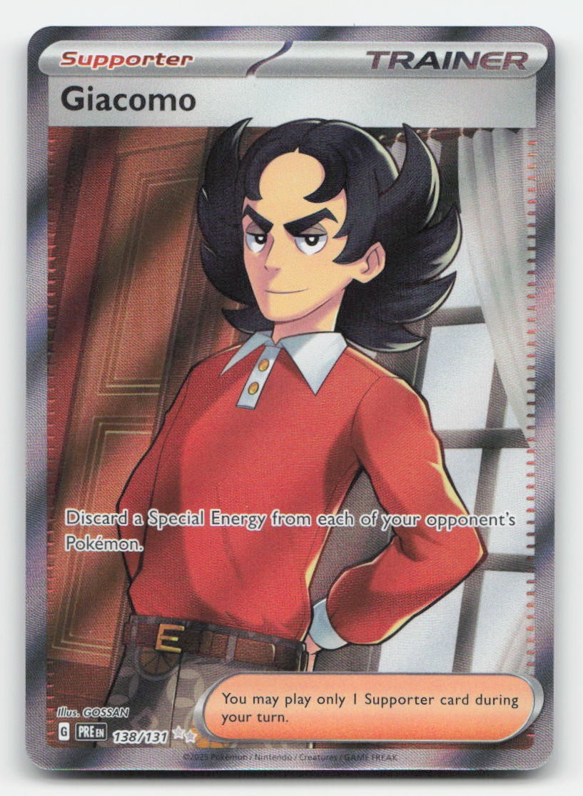 Giacomo Holo Prismatic Evolutions 138/131 Ultra Rare Pokemon NM