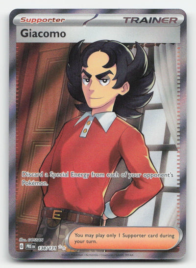 Giacomo Holo Prismatic Evolutions 138/131 Ultra Rare Pokemon NM