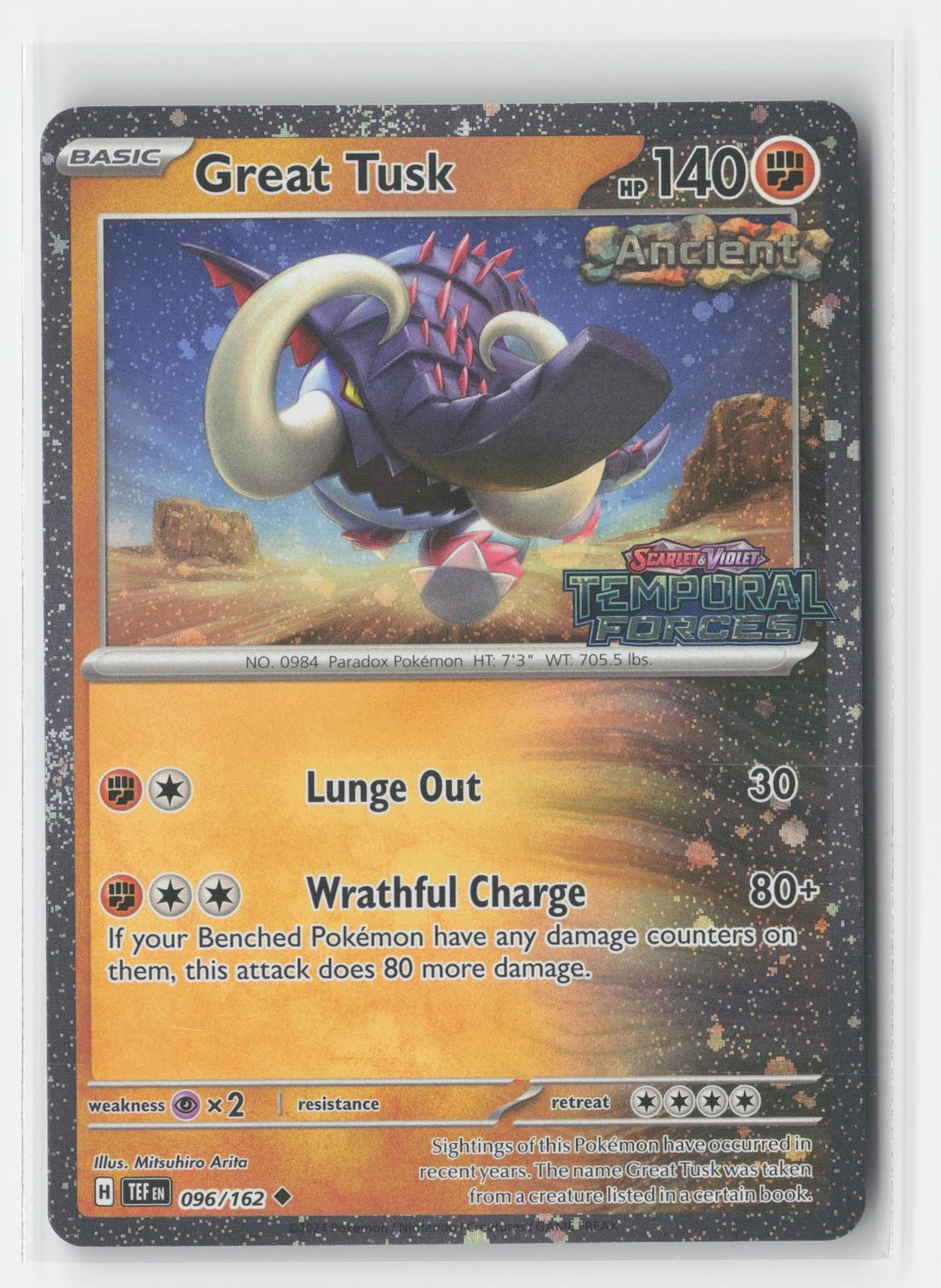 Great Tusk Holo Holo Miscellaneous Cards & Products 096/162 UC Pokemon NM