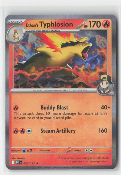 Ethan's Typhlosion Holo Destined Rivals 034/182 R Pokemon NM