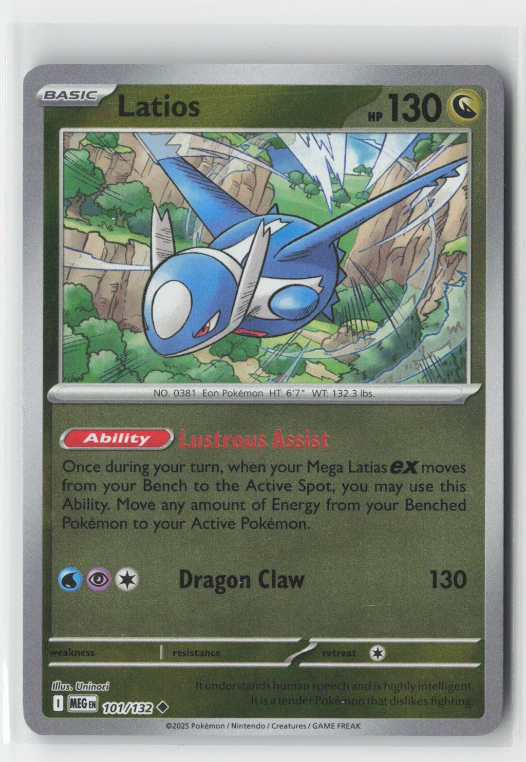 Latios Reverse Holo ME01: Mega Evolution MEG 101/132 Pokemon TCG