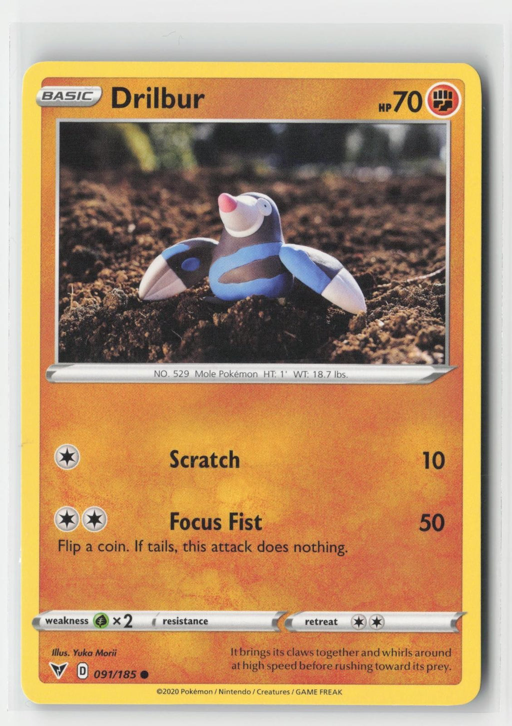 Drilbur Vivid Voltage 091/185 C Pokemon NM