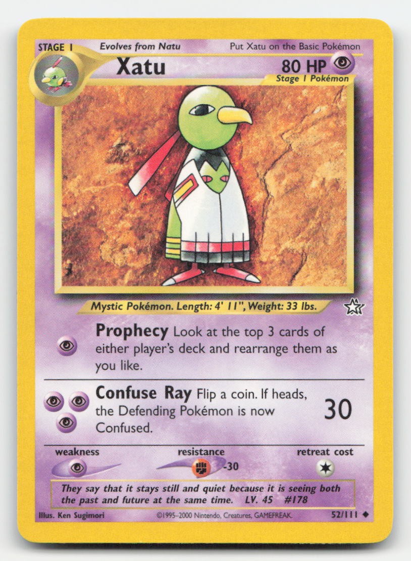 Xatu Unlimited Neo Genesis 52/111 UC Pokemon LP