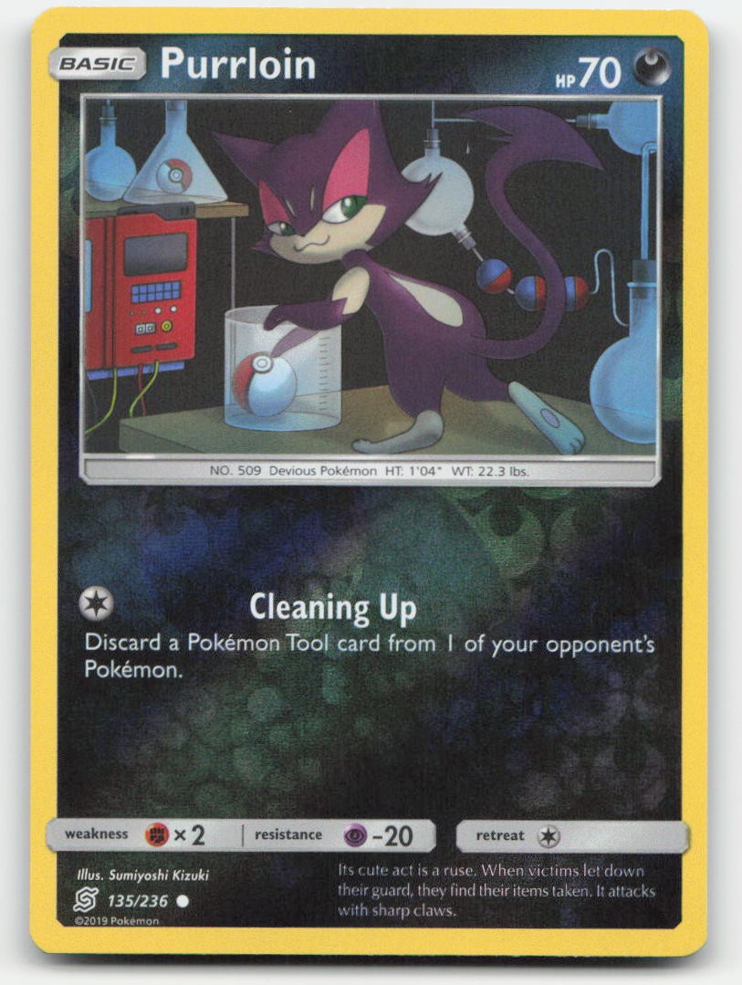 Purrloin Unified Minds 135/236 C Pokemon NM