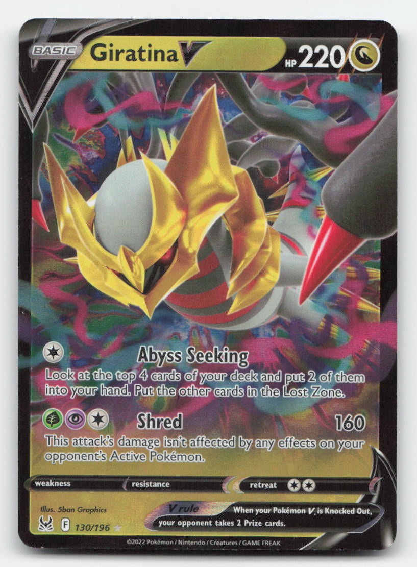 Giratina V Holo Holo Lost Origin 130/196 V Rare Pokemon LP