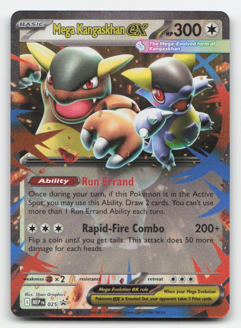 Mega Kangaskhan ex Holo ME: Mega Evolution Promo 025 P Pokemon NM