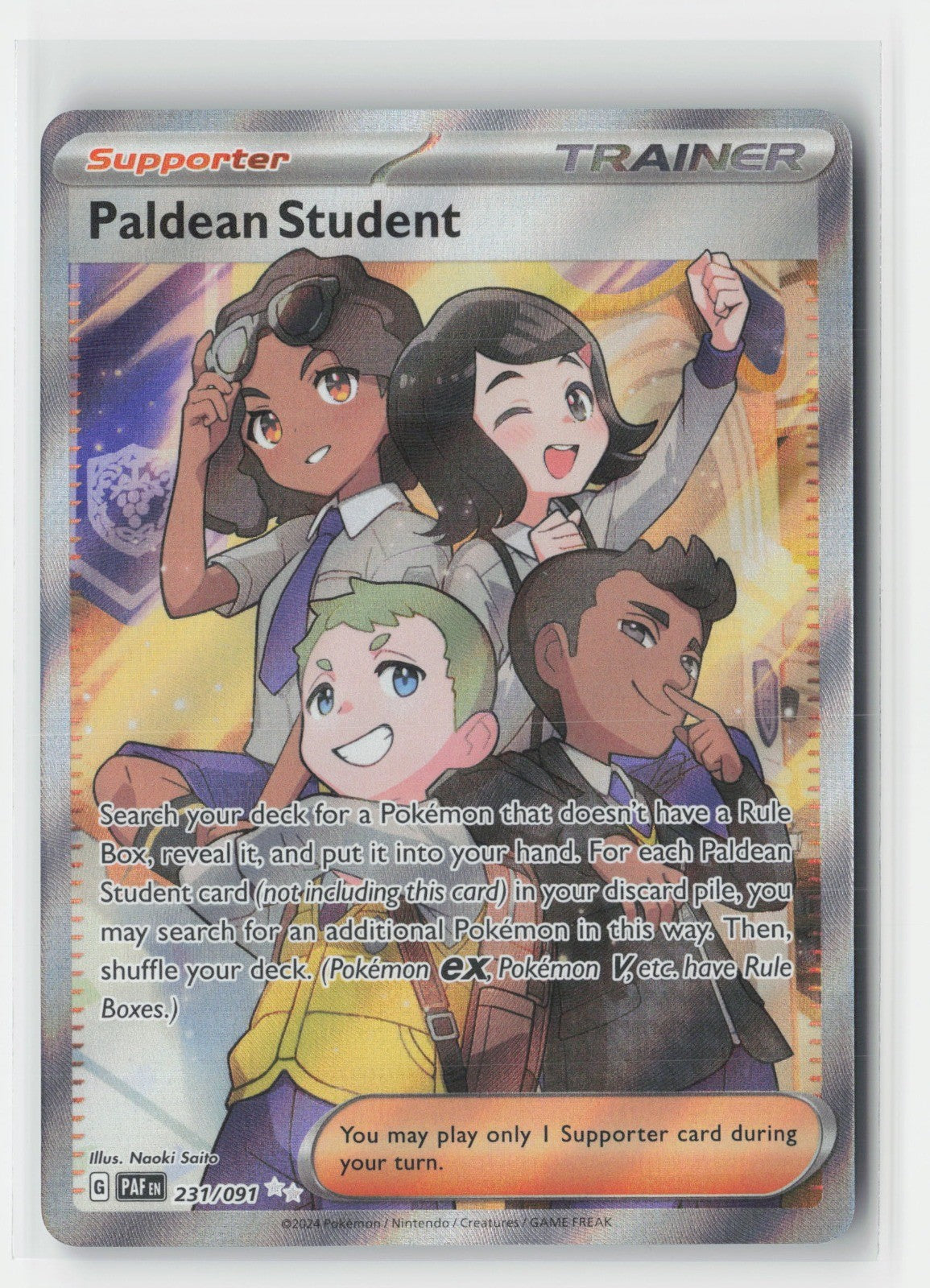 Paldean Student Holo SV: Paldean Fates PAF 231/091 Pokemon TCG