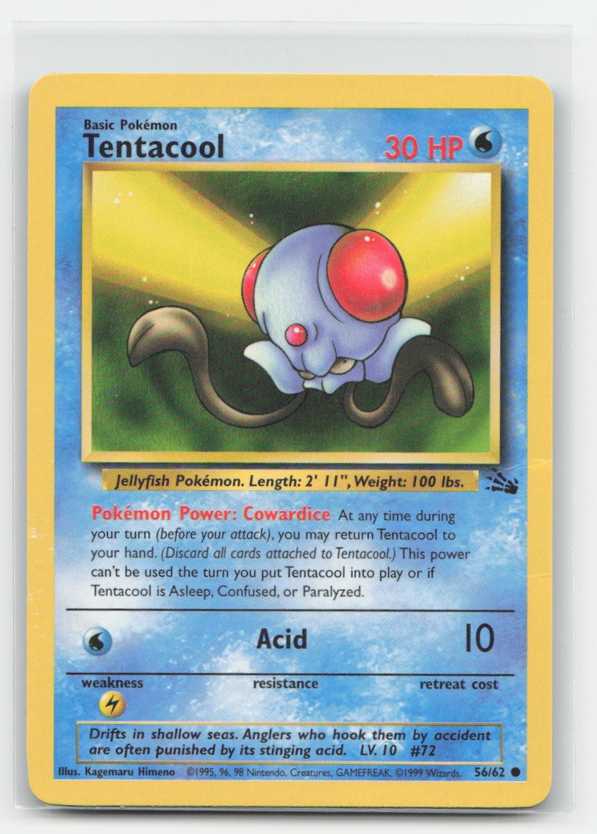 Tentacool Fossil 56/62 C Pokemon DMG