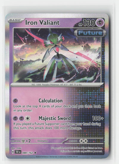 Iron Valiant Holo Temporal Forces 080/162 R Pokemon NM