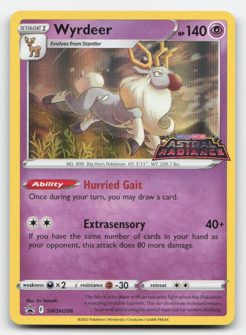 Wyrdeer Holo Sword & Shield Promo SWSH206 P Pokemon LP