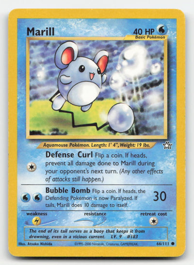 Marill Unlimited Neo Genesis 66/111 C Pokemon MP
