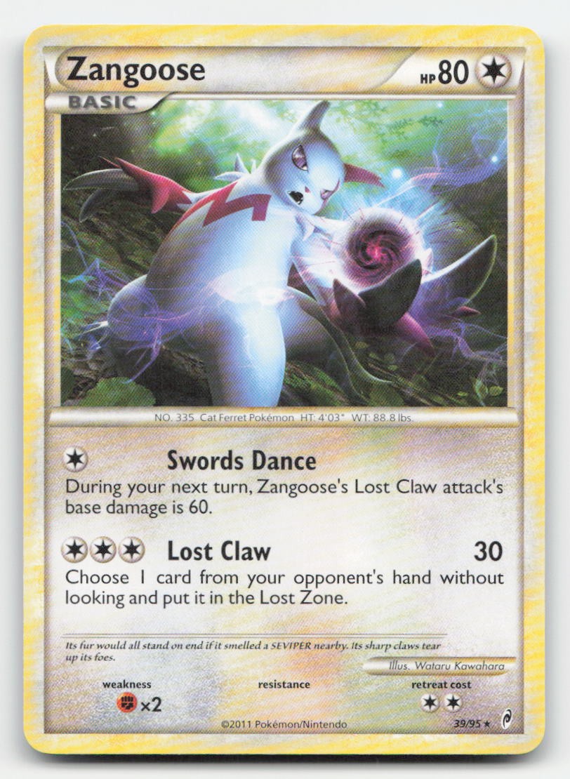 Zangoose Call of Legends 39/95 R Pokemon LP