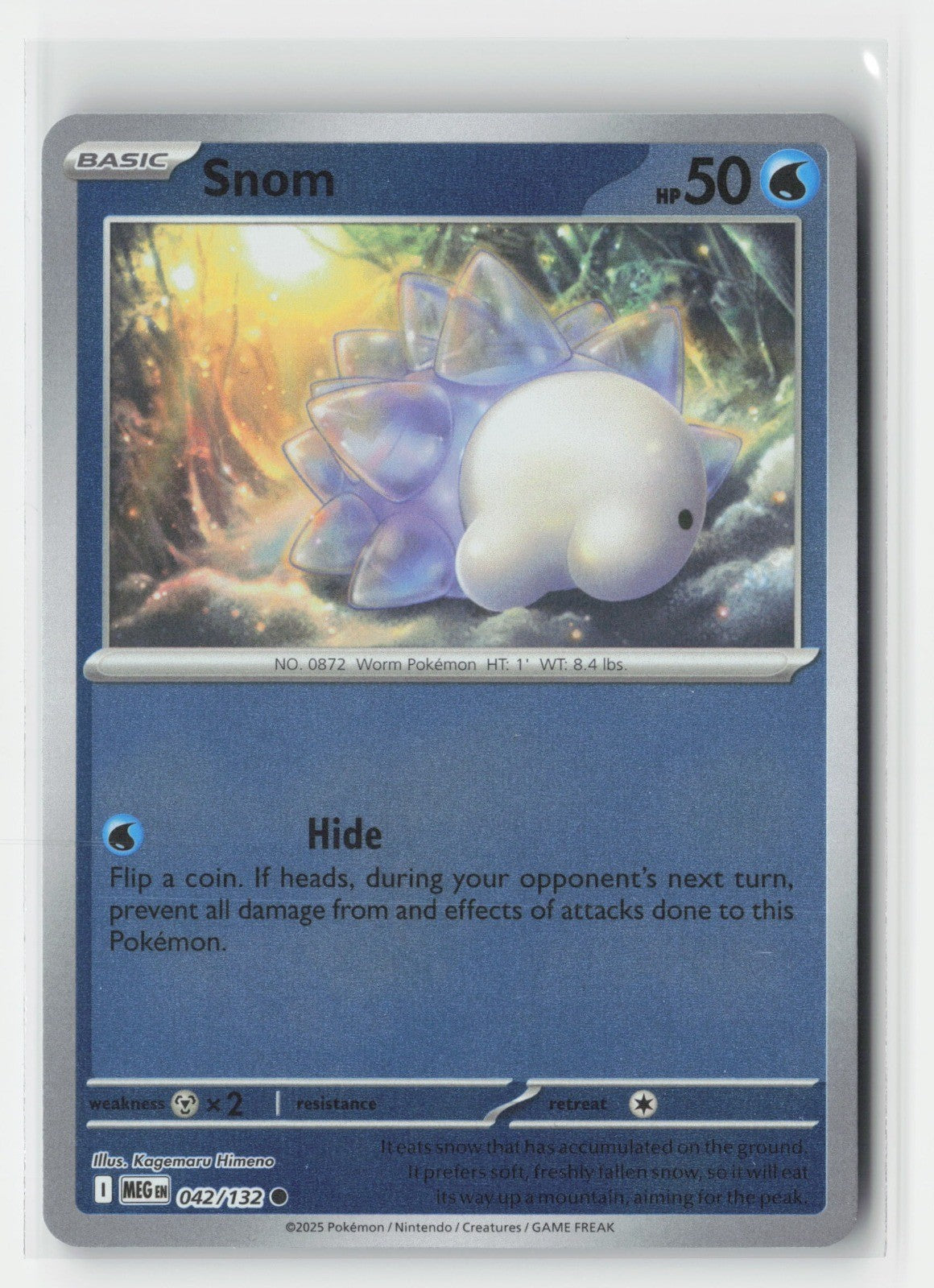 Snom Reverse Holo ME01: Mega Evolution MEG 042/132 Pokemon TCG