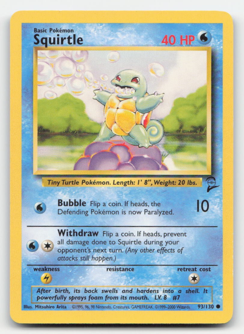 Squirtle Base Set 2 93/130 C Pokemon MP