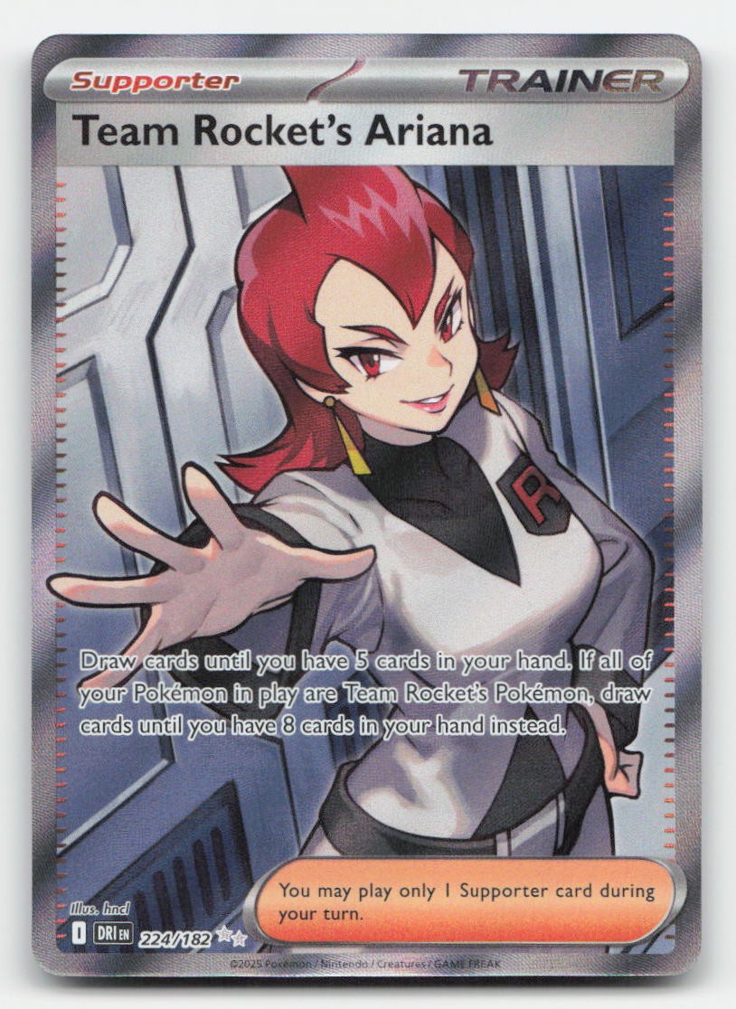 Team Rocket's Ariana Holo Destined Rivals 224/182 Ultra Rare Pokemon NM