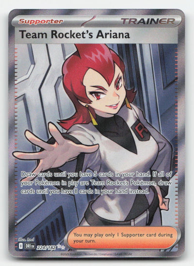 Team Rocket's Ariana Holo Destined Rivals 224/182 Ultra Rare Pokemon NM