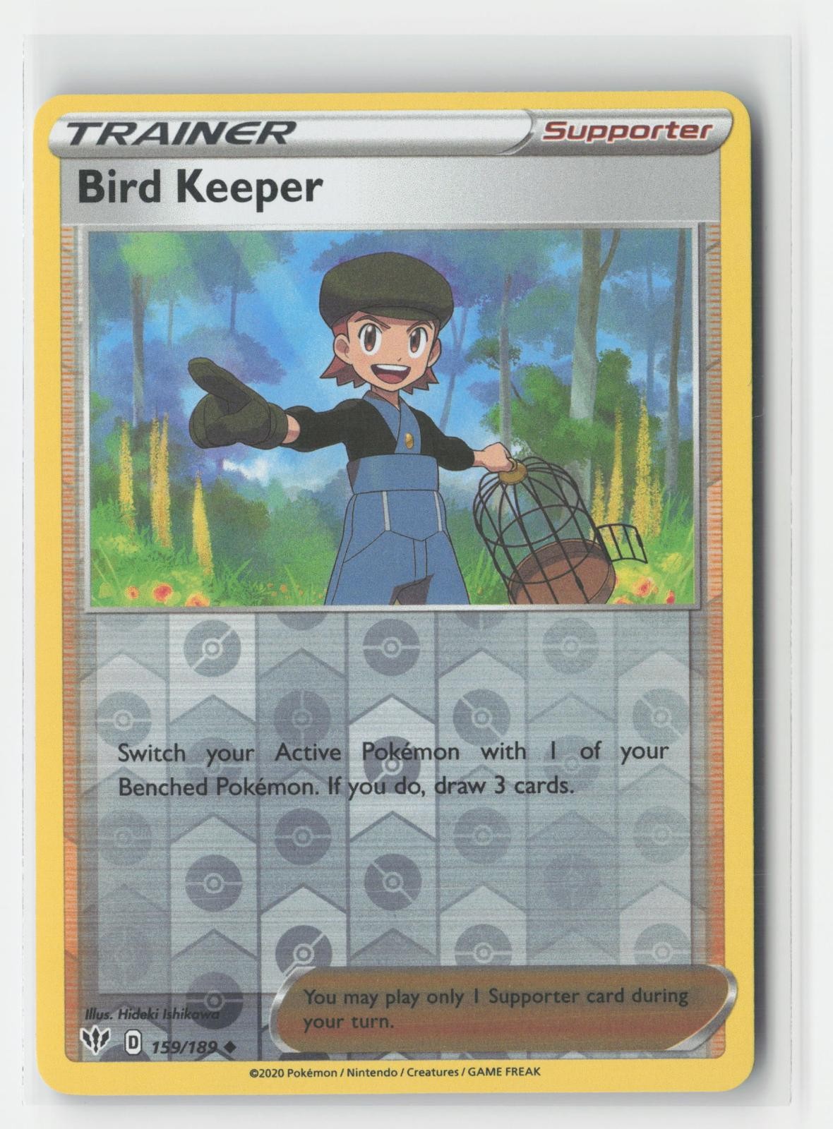 Bird Keeper Reverse Holo Darkness Ablaze 159/189 UC Pokemon NM