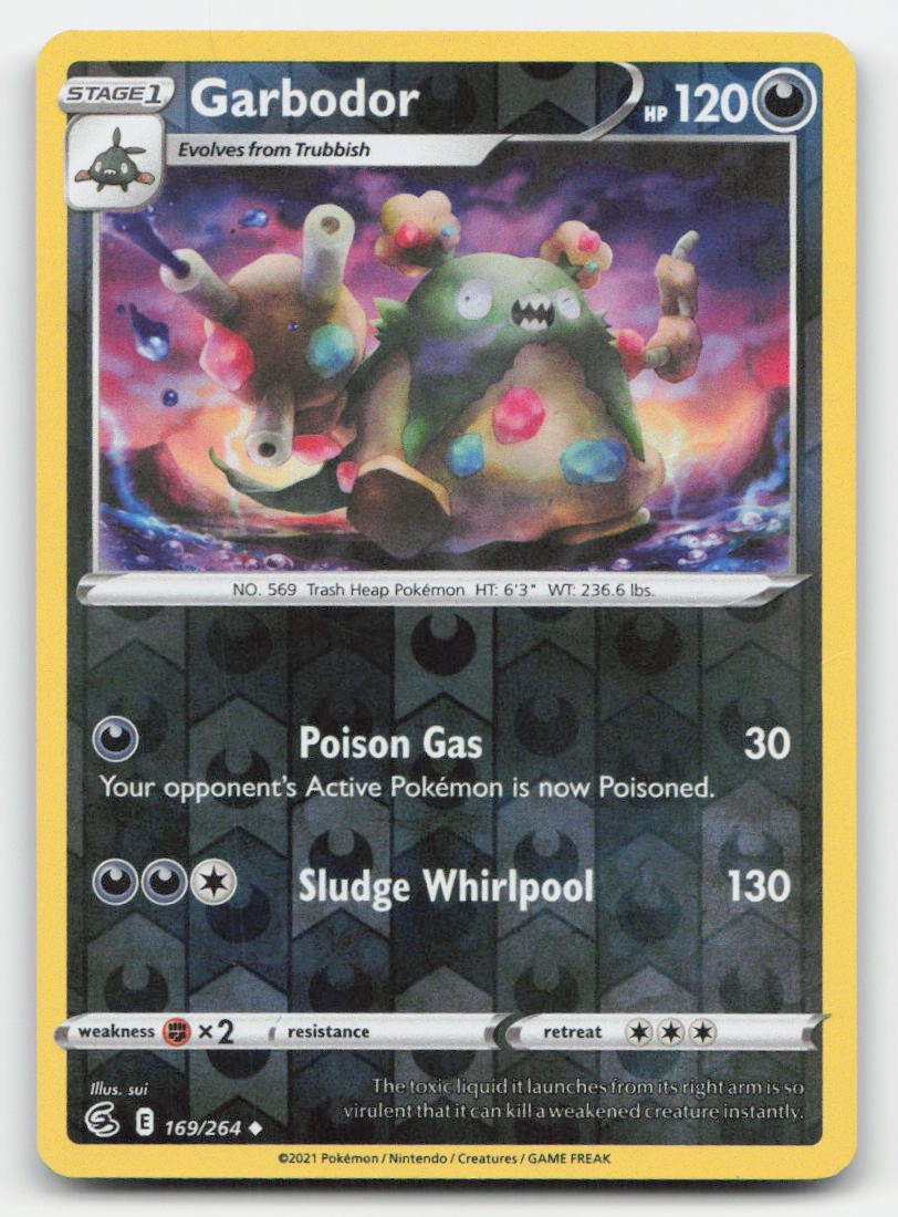Garbodor Reverse Holo Fusion Strike 169/264 UC Pokemon MP