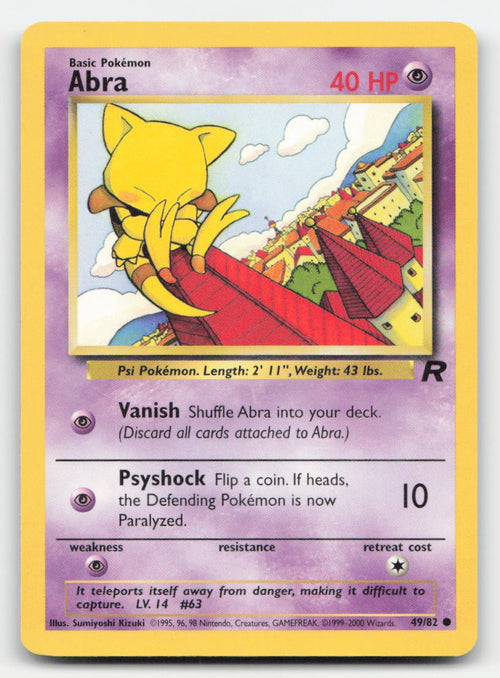 Abra Unlimited Team Rocket 49/82 C Pokemon LP