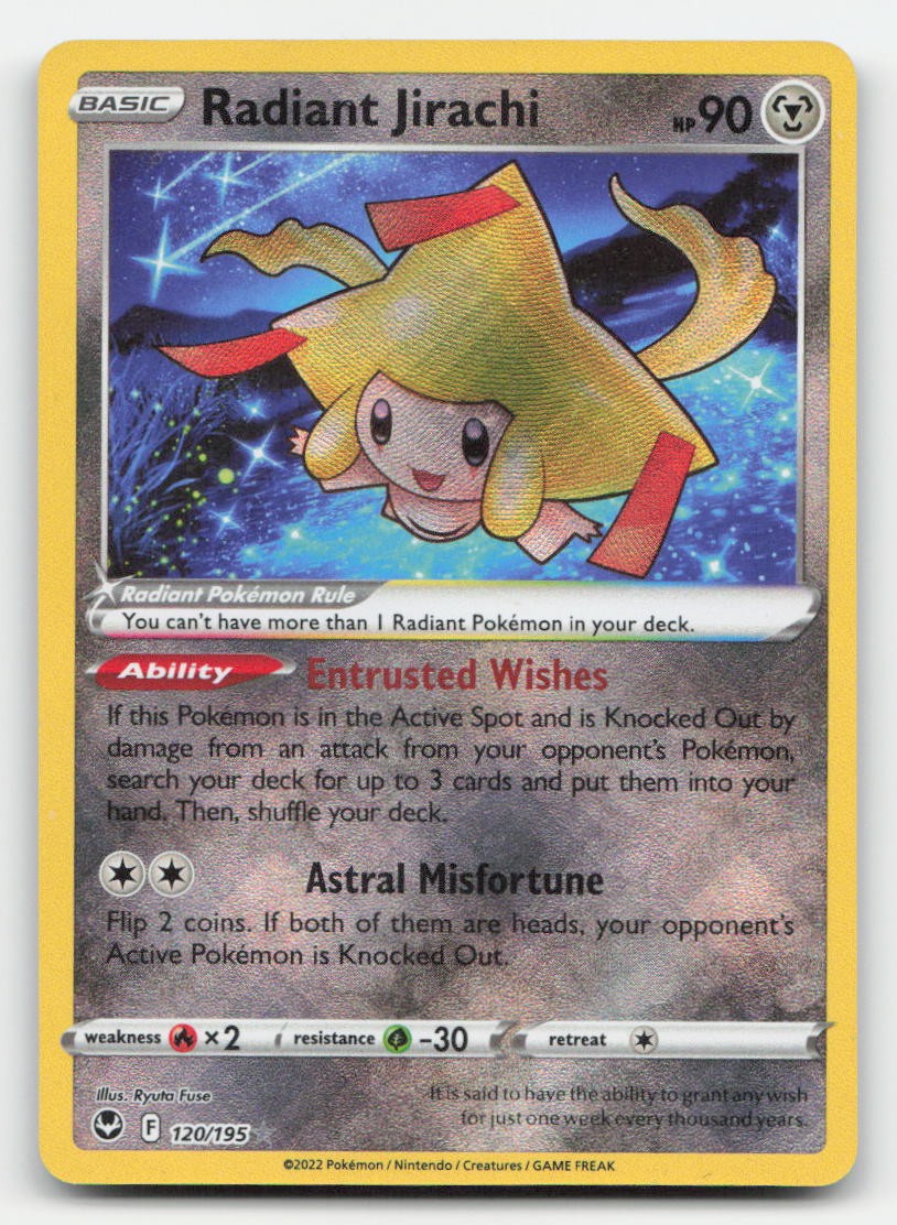Radiant Jirachi Silver Tempest 120/195 Radiant Rare Pokemon MP