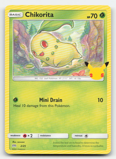 Chikorita McDonald's 25th Anniversary Promos 002/025 P Pokemon NM