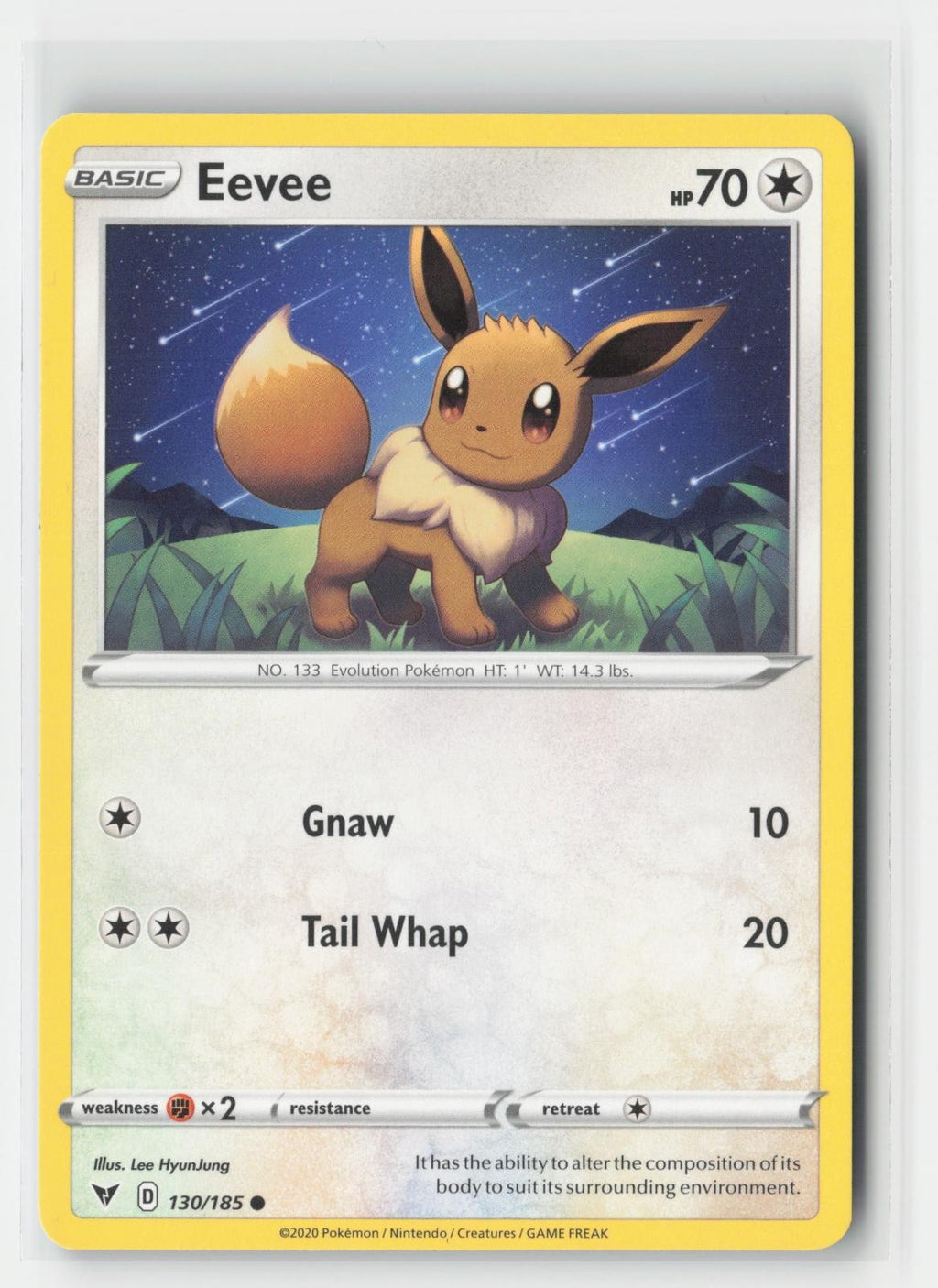 Eevee Vivid Voltage 130/185 C Pokemon NM