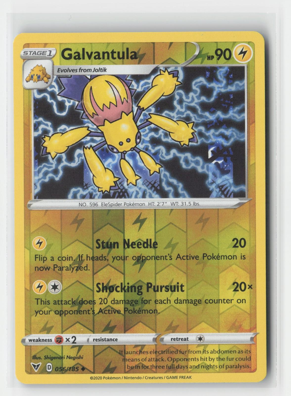 Galvantula Vivid Voltage 056/185 UC Pokemon Reverse Holo NM