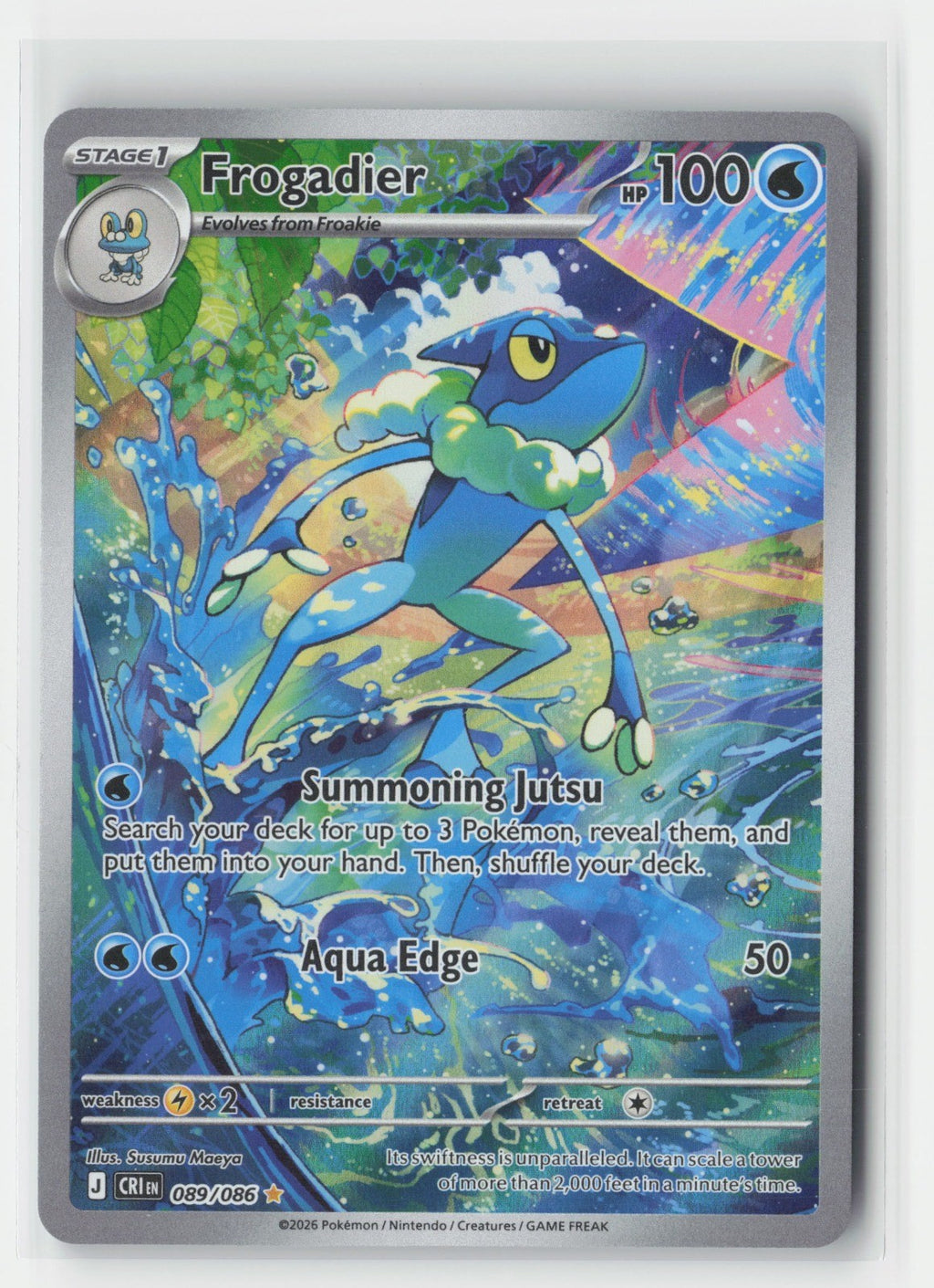 Frogadier Holo ME04: Chaos Rising CRI 089/086 Pokemon TCG