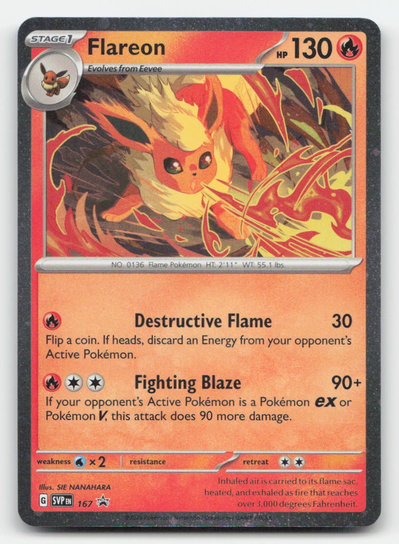 Flareon (Cosmos Holo) Holo Scarlet & Violet Promo 167 P Pokemon NM