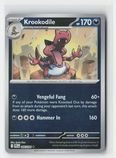 Krookodile Phantasmal Flames 066/094 UC Pokemon Reverse Holo NM