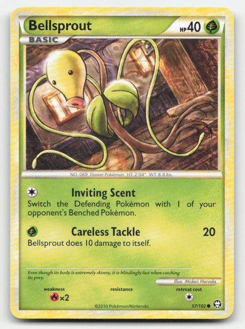 Bellsprout HGSS Triumphant 57/102 C Pokemon LP