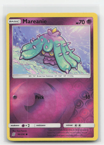 Mareanie Reverse Holo Unified Minds 96/236 C Pokemon LP