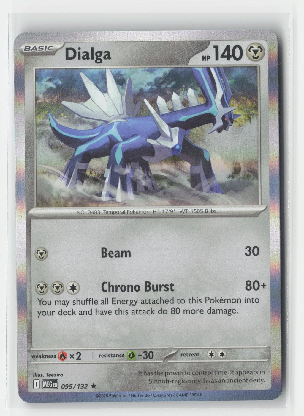 Dialga Holo Mega Evolution 095/132 R Pokemon NM