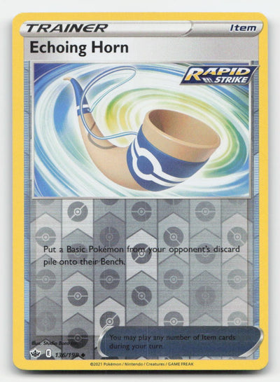 Echoing Horn Reverse Holo Chilling Reign 136/198 UC Pokemon NM