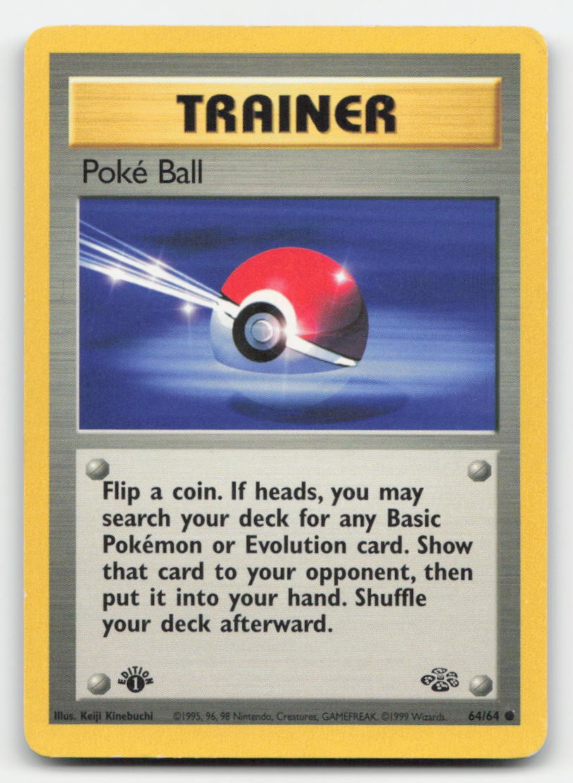 Poke Ball 1st Edition Jungle 64/64 C Pokemon MP