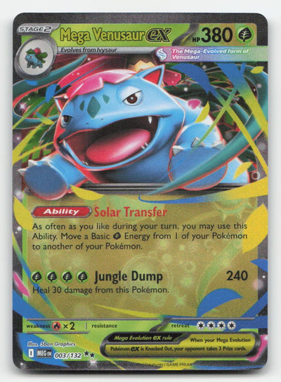 Mega Venusaur ex Holo Mega Evolution 003/132 Double Rare Pokemon LP