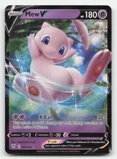 Mew V Holo Darkness Ablaze 069/189 V Rare Pokemon NM