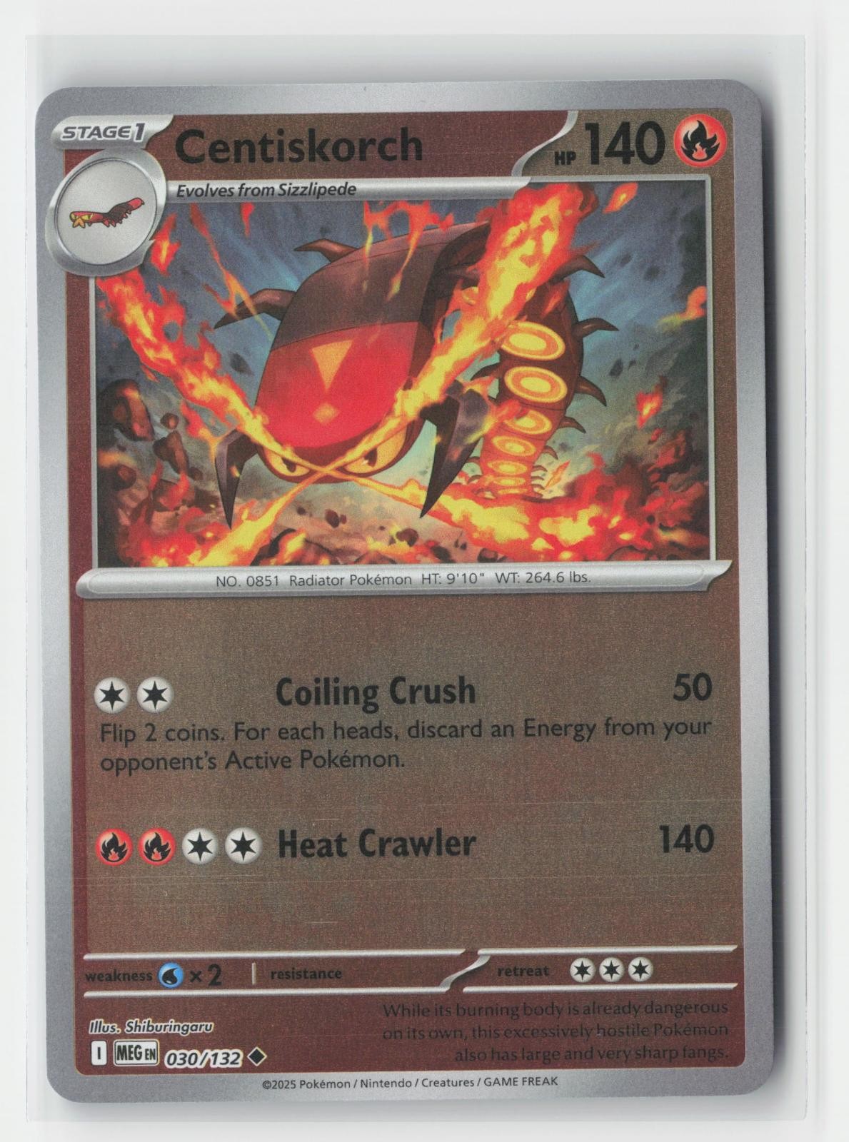 Centiskorch Mega Evolution 030/132 UC Pokemon Reverse Holo NM