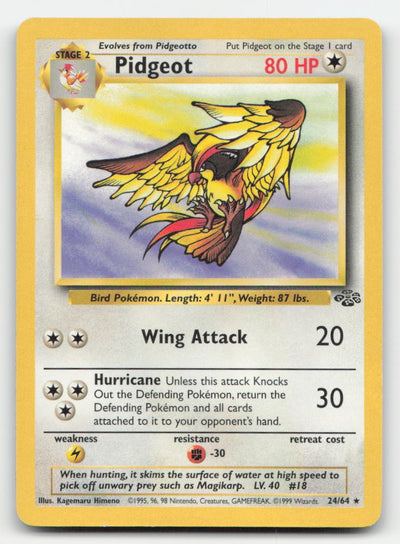 Pidgeot Unlimited Jungle 24/64 R Pokemon HP