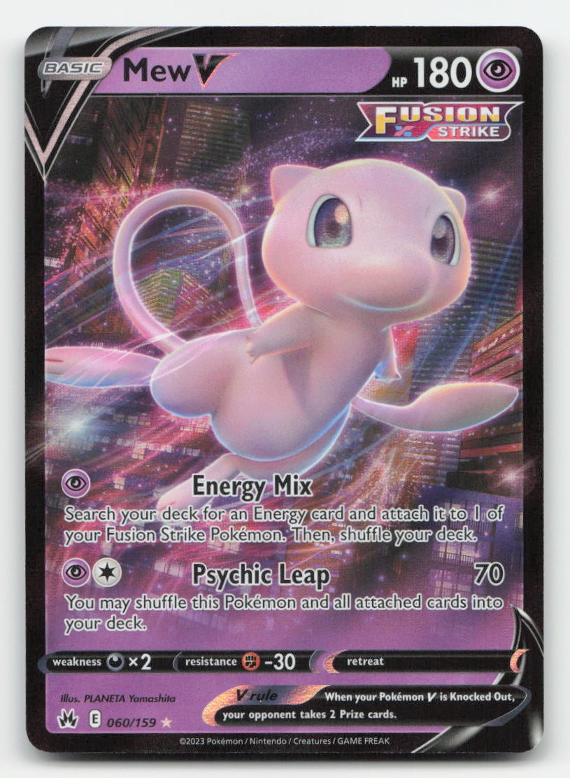 Mew V Holo Crown Zenith 060/159 V Rare Pokemon LP