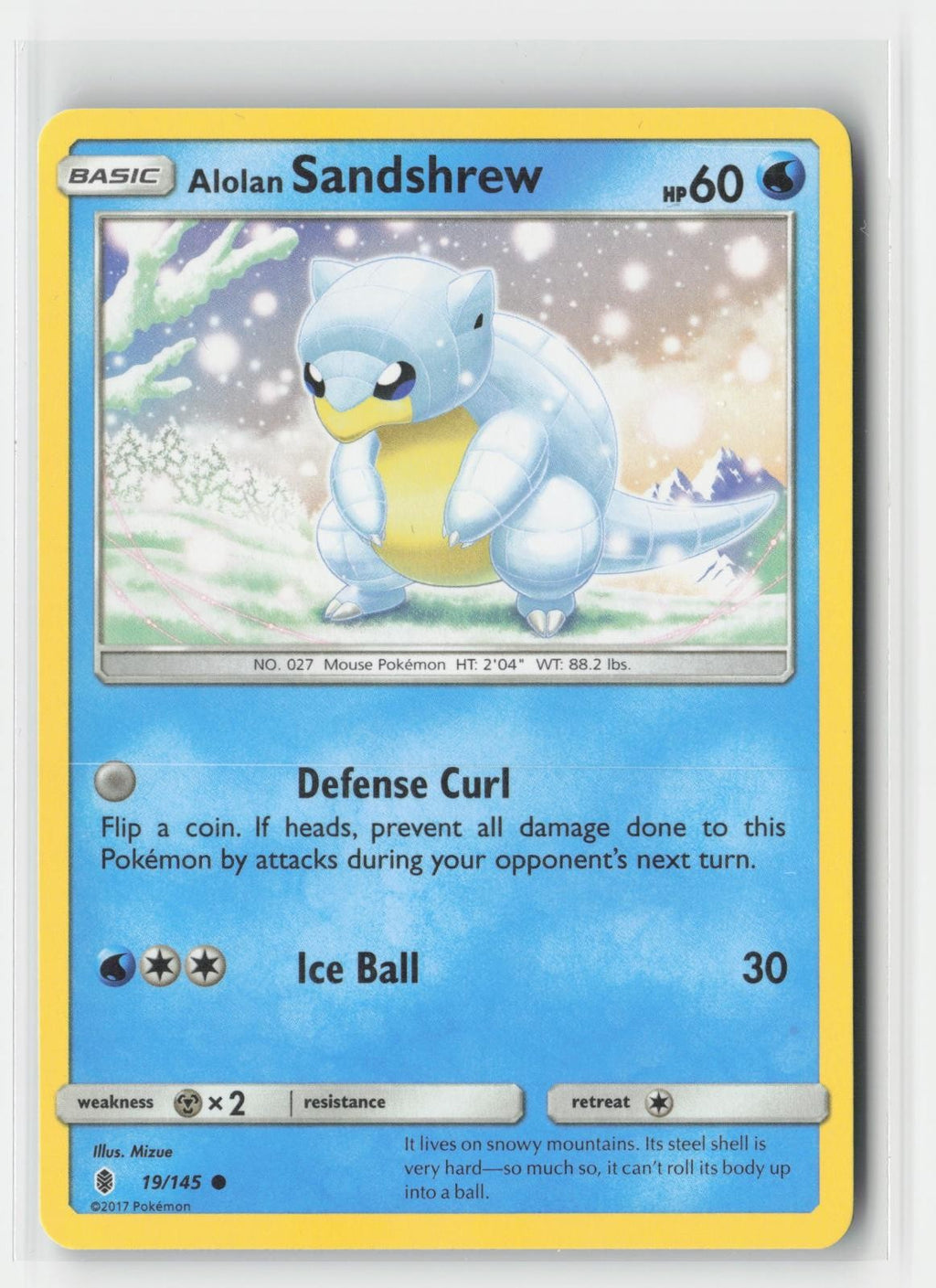 Alolan Sandshrew Guardians Rising 19/145 C Pokemon MP