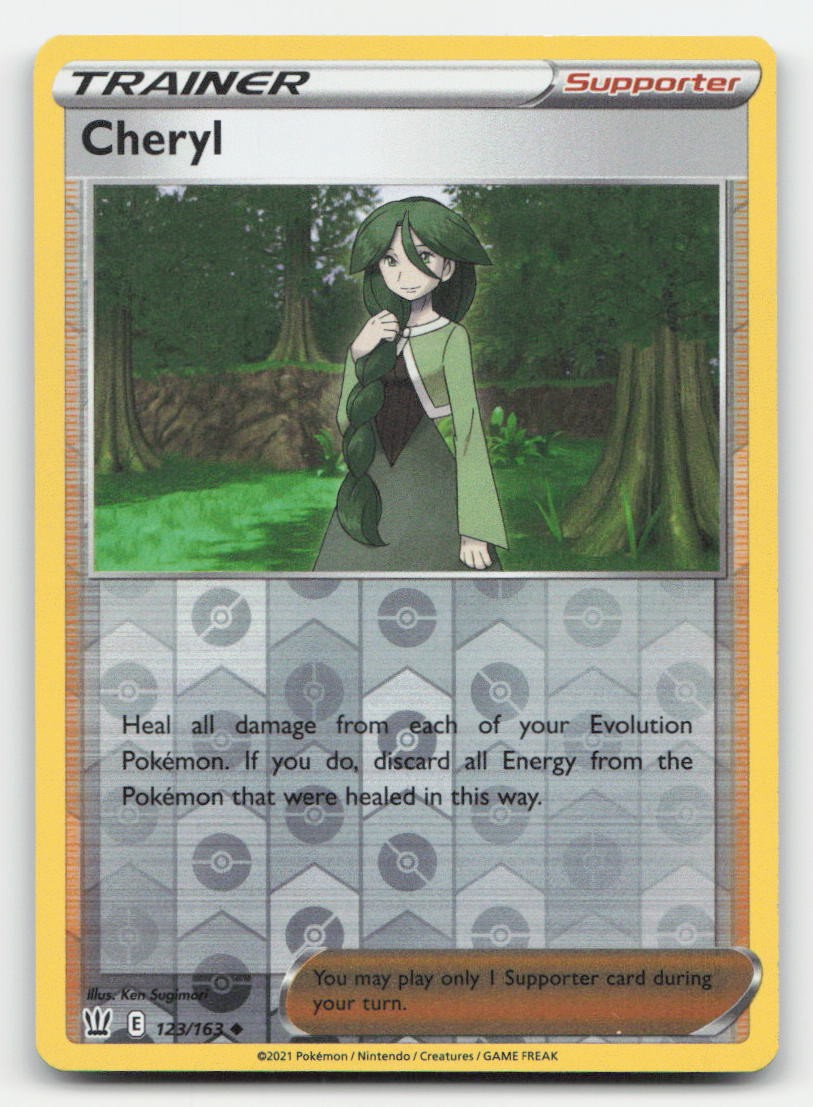 Cheryl Reverse Holo Battle Styles 123/163 UC Pokemon NM
