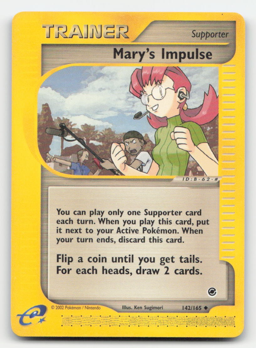 Mary's Impulse Expedition Base Set 142/165 UC Pokemon MP