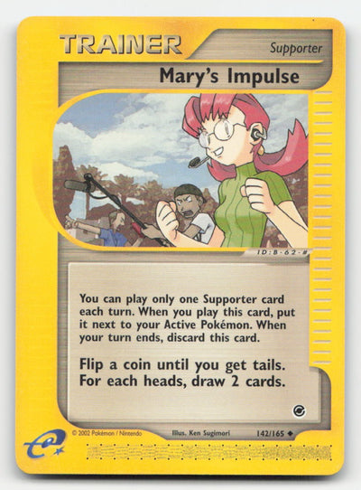 Mary's Impulse Expedition Base Set 142/165 UC Pokemon MP