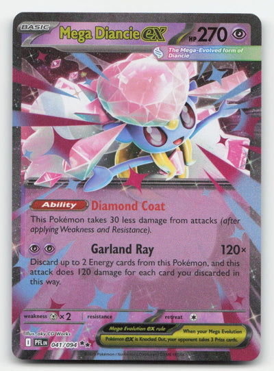 Mega Diancie ex Holo Phantasmal Flames 041/094 Double Rare Pokemon LP