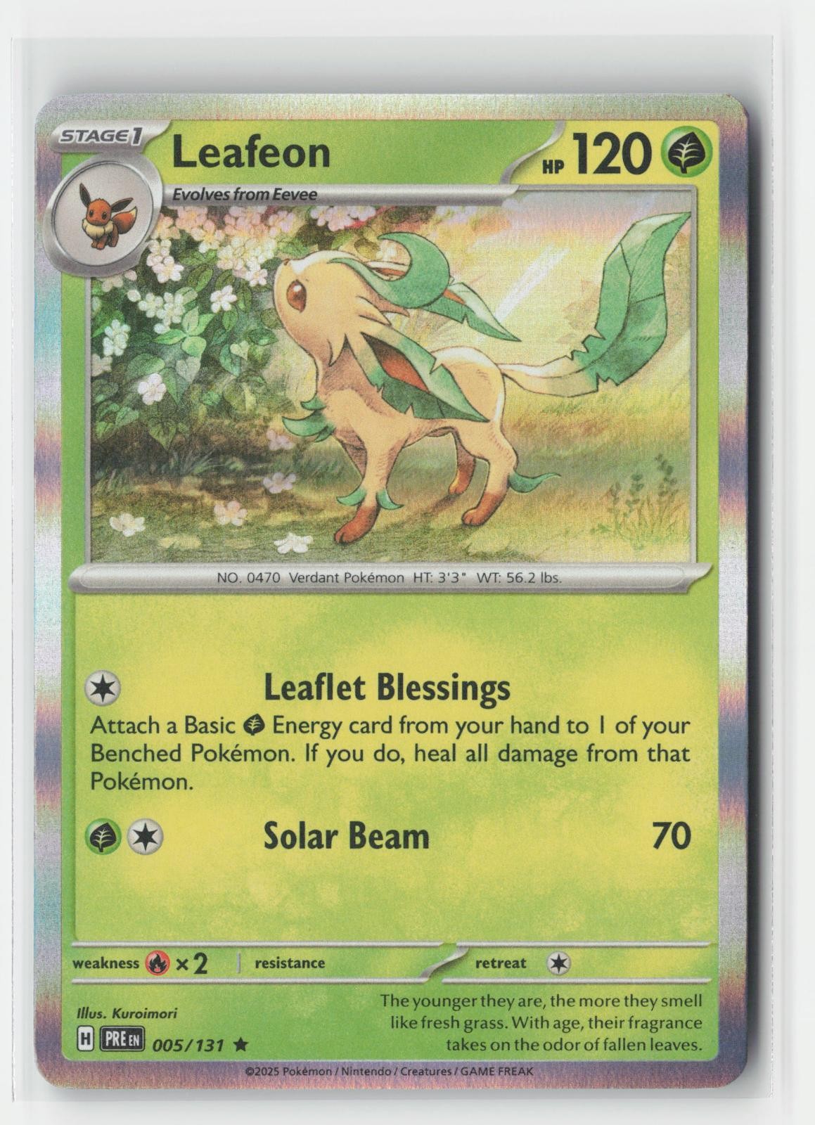 Leafeon Holo Holo Prismatic Evolutions 005/131 R Pokemon NM