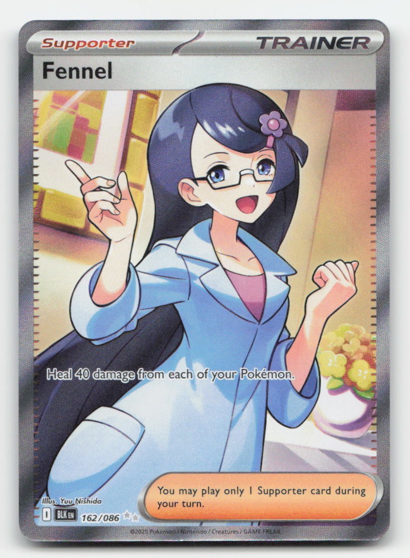 Fennel Holo Black Bolt 162/086 Ultra Rare Pokemon NM